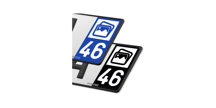 Collection 46 Lot - Autocollant plaque immatriculation®