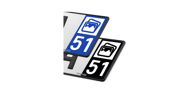 Collection 51 Marne - Autocollant plaque immatriculation®