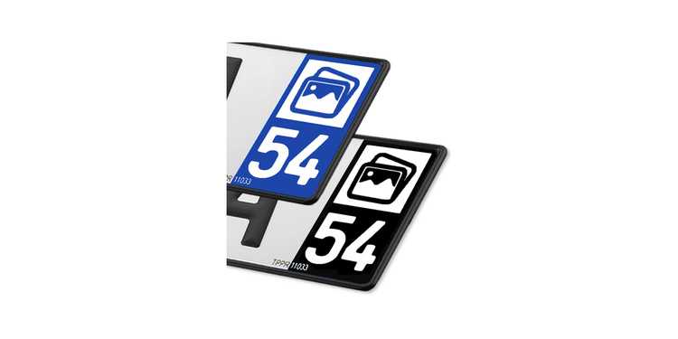 Collection 54 Meurthe-et-Moselle - Autocollant plaque immatriculation®