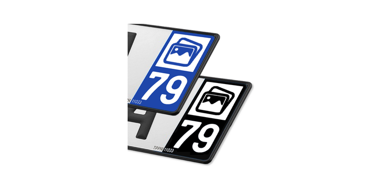 Collection 79 Deux-Sèvres - Autocollant plaque immatriculation®