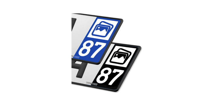 Collection 87 Haute-Vienne - Autocollant plaque immatriculation®