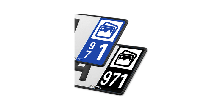 Collection 971 Guadeloupe - Autocollant plaque immatriculation®