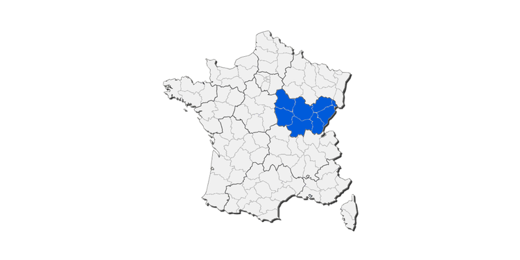 Collection n° Département Bourgogne-Franche-Comté - Autocollant plaque immatriculation®