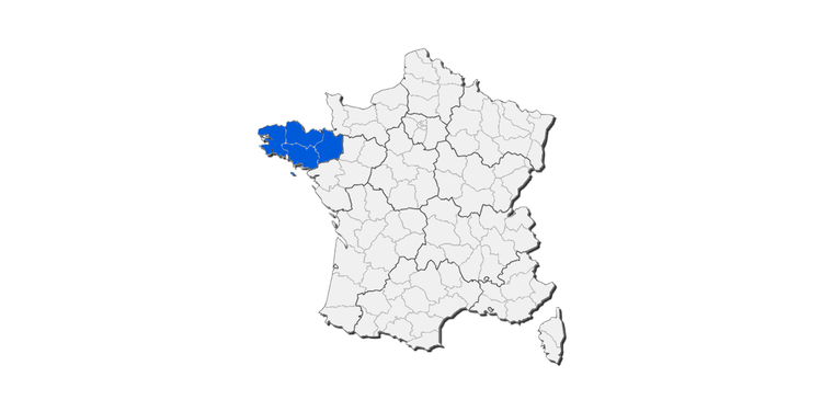 Collection n° Département Bretagne - Autocollant plaque immatriculation®