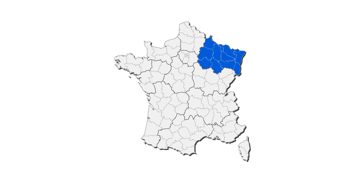 Collection n° Département Grand Est - Autocollant plaque immatriculation®