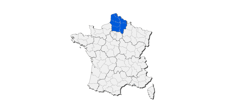 Collection n° Département Hauts-de-France - Autocollant plaque immatriculation®