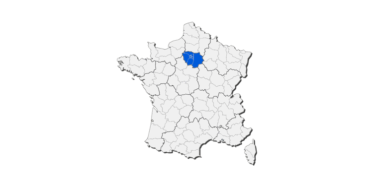 Collection n° Département Ile-de-France - Autocollant plaque immatriculation®