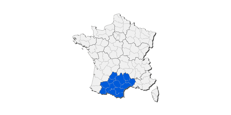 Collection n° Département Occitanie - Autocollant plaque immatriculation®