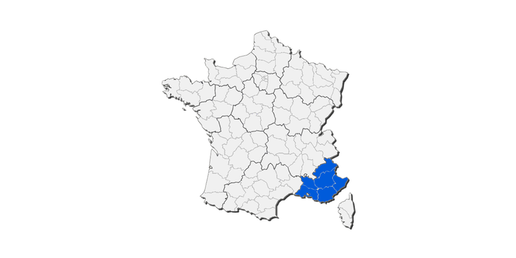 Collection n° Département Région Sud (PACA) - Autocollant plaque immatriculation®