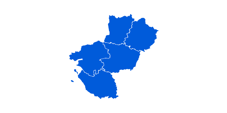 Collection région Pays de la Loire - Autocollant plaque immatriculation®