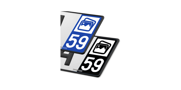 Matrice - 59 Nord - Autocollant plaque immatriculation®