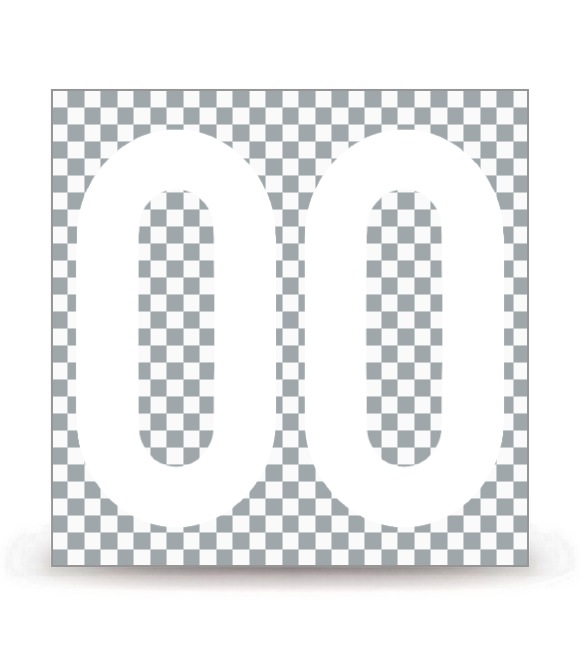 00 - Double Zéro | Autocollant plaque immatriculation®