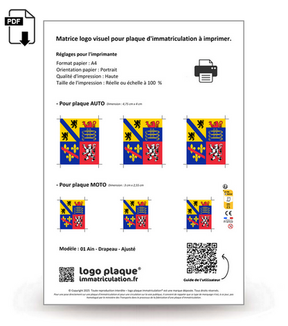 01 Ain - Drapeau - Ajusté