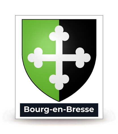 01 Bourg-en-Bresse - Blason - Autocollant plaque immatriculation®