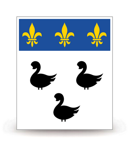 02 Laon - Drapeau Ajusté - Autocollant plaque immatriculation®
