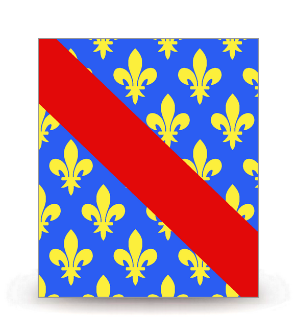 03 Allier - Drapeau Ajusté - Autocollant plaque immatriculation®