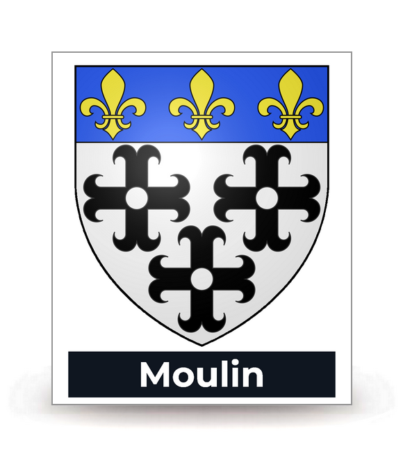 03 Moulin - Blason - Autocollant plaque immatriculation®