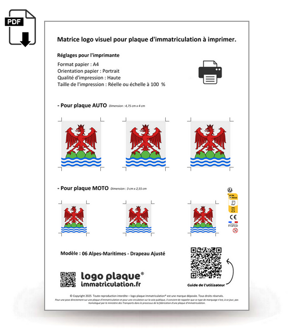 06 Alpes-Maritimes - Drapeau Ajusté