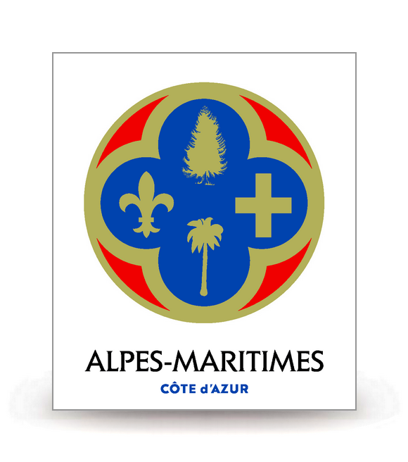 06 Alpes-Maritimes - Département (2015) - Autocollant plaque immatriculation®