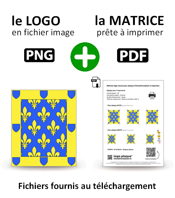 07 Ardèche - Drapeau Ajusté