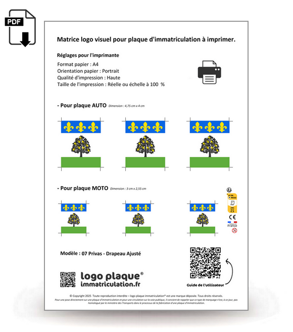 07 Privas - Drapeau Ajusté