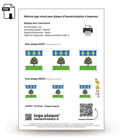 07 Privas - Drapeau Ajusté