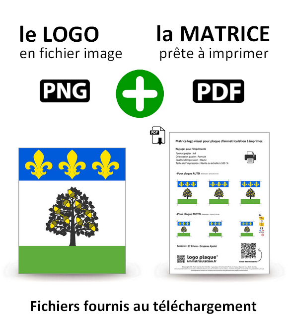 07 Privas - Drapeau Ajusté