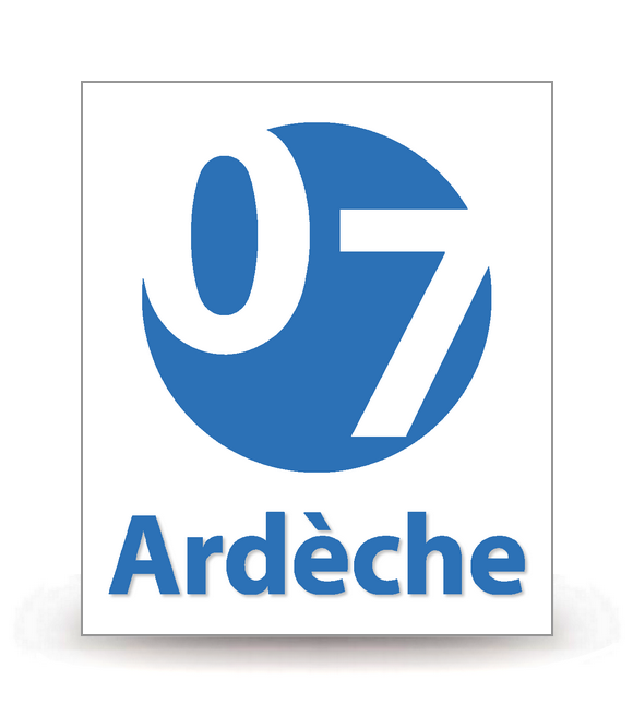 07 Ardèche - Département (2022) - Autocollant plaque immatriculation®