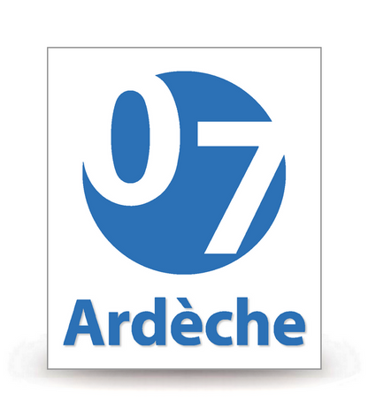 07 Ardèche - Département (2022) - Autocollant plaque immatriculation®
