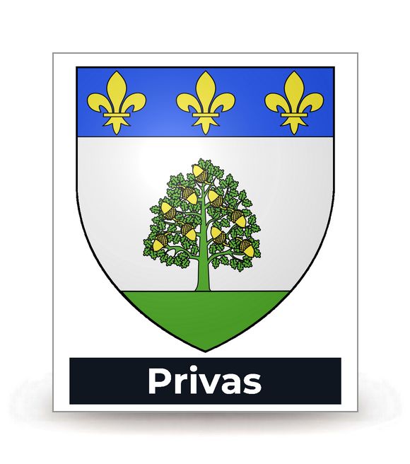 07 Privas - Blason - Autocollant plaque immatriculation®