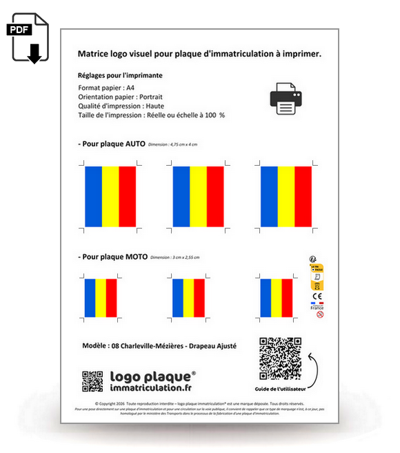 08 Charleville-Mézières - Drapeau Ajusté