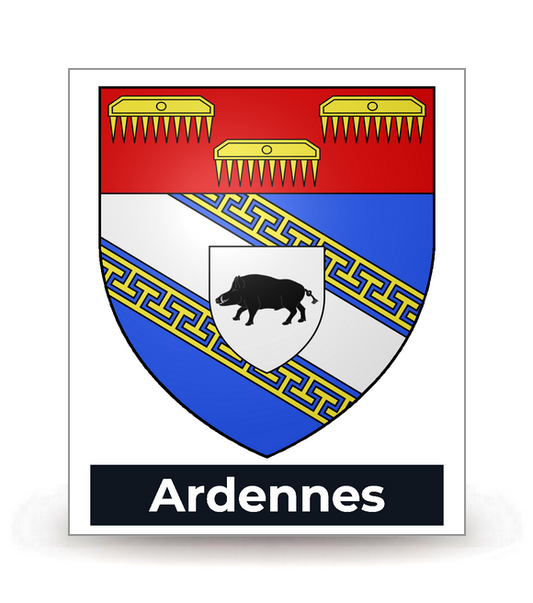 08 Ardennes - Blason - Autocollant plaque immatriculation®