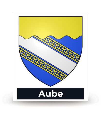 10 Aube - Blason - Autocollant plaque immatriculation®