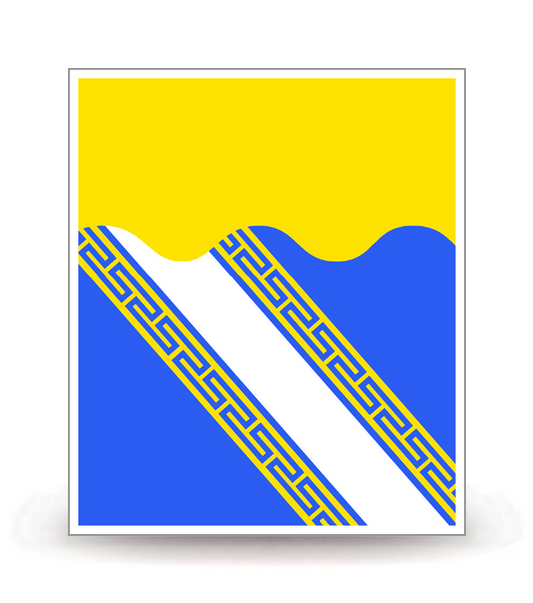 10 Aube - Drapeau Ajusté - Autocollant plaque immatriculation®