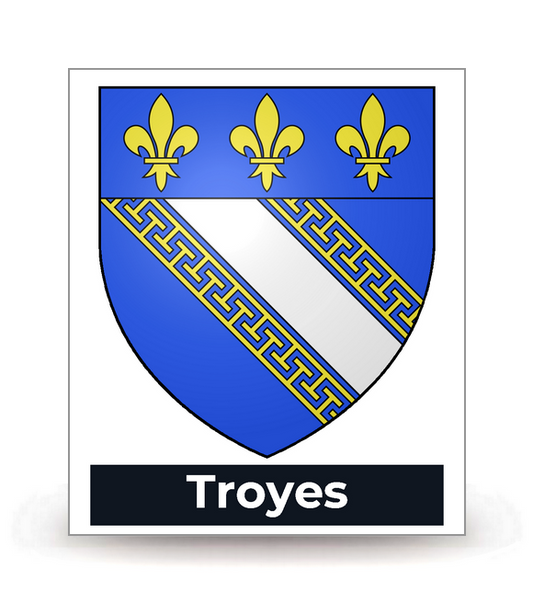 10 Troyes - Blason - Autocollant plaque immatriculation®