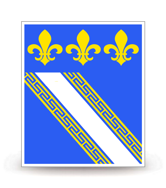 10 Troyes - Drapeau Ajusté - Autocollant plaque immatriculation®