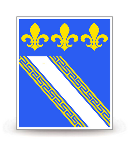 10 Troyes - Drapeau Ajusté - Autocollant plaque immatriculation®