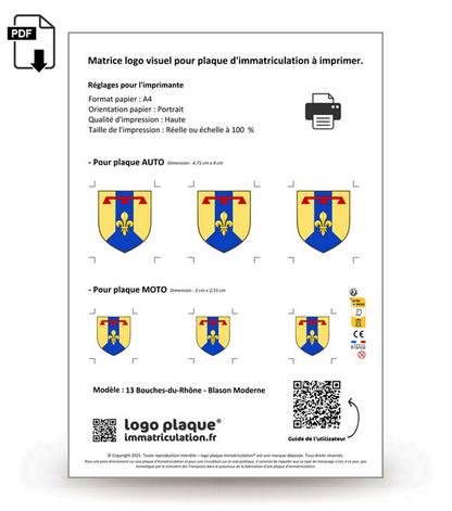 13 Bouches-du-Rhône - Blason Moderne