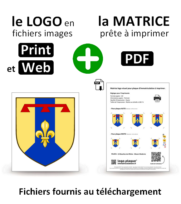 13 Bouches-du-Rhône - Blason Moderne