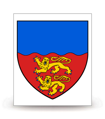 14 Calvados - Blason - Autocollant plaque immatriculation®