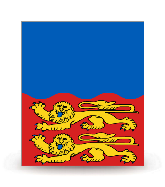 14 Calvados - Drapeau Ajusté - Autocollant plaque immatriculation®