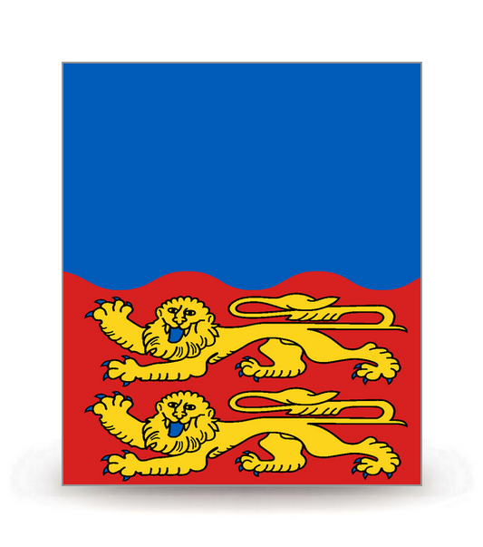 14 Calvados - Drapeau Ajusté - Autocollant plaque immatriculation®