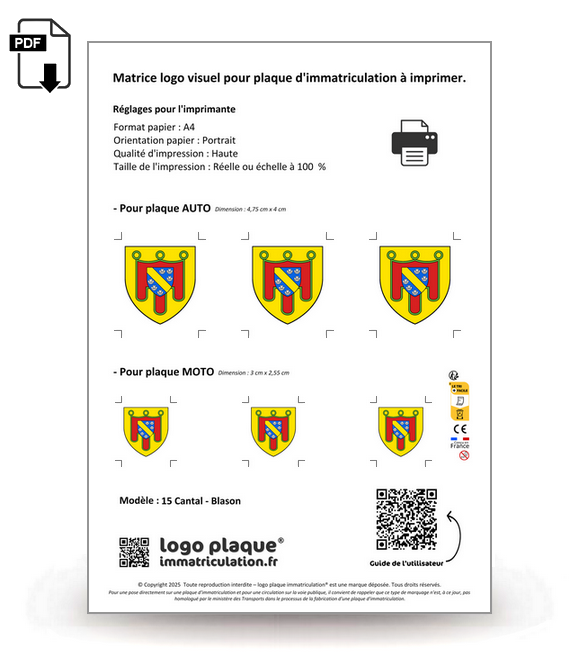 15 Cantal - Blason