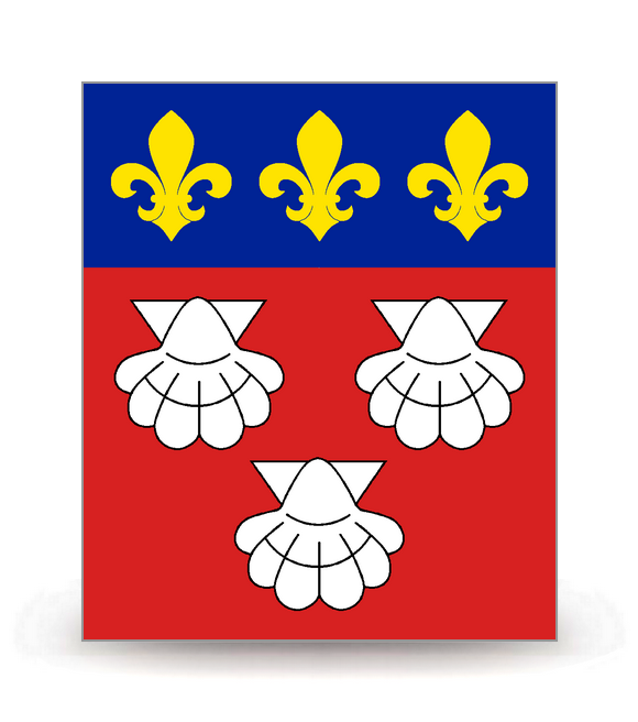 15 Aurillac - Drapeau Ajusté - Autocollant plaque immatriculation®