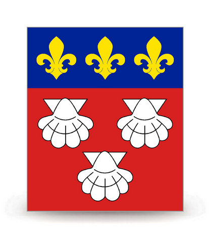 15 Aurillac - Drapeau Ajusté - Autocollant plaque immatriculation®