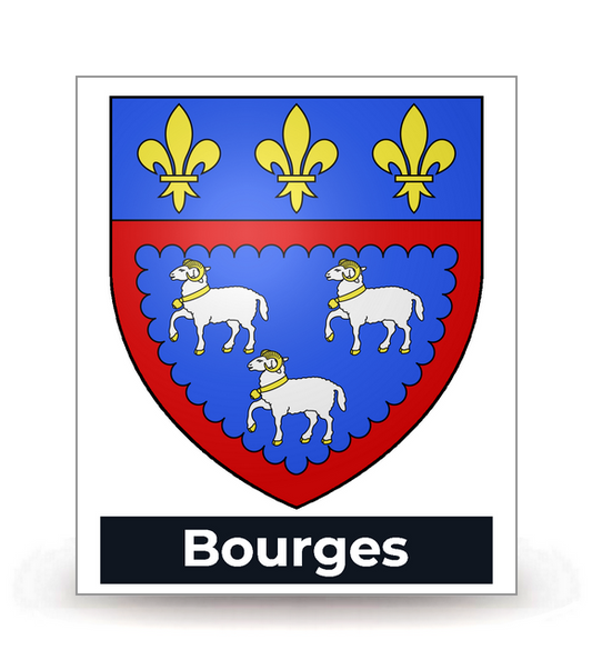 18 Bourges - Blason - Autocollant plaque immatriculation®