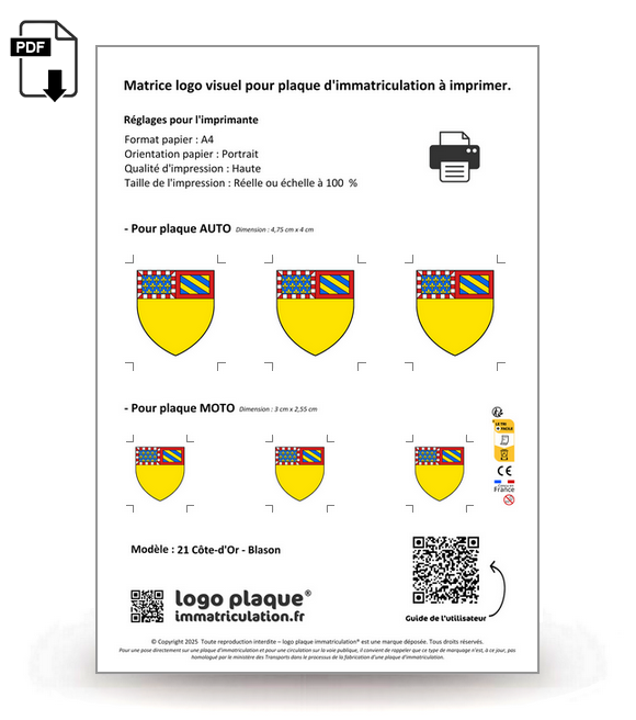 21 Côte-d'Or - Blason