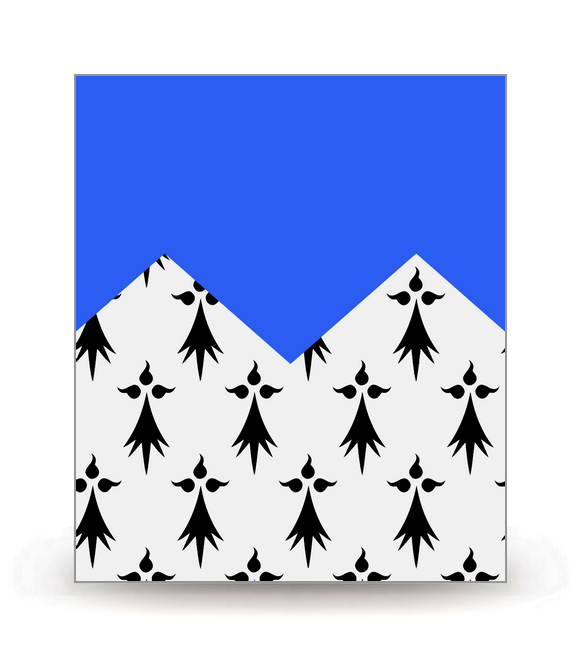 22 Côtes-d’Armor - Drapeau Ajusté - Autocollant plaque immatriculation®