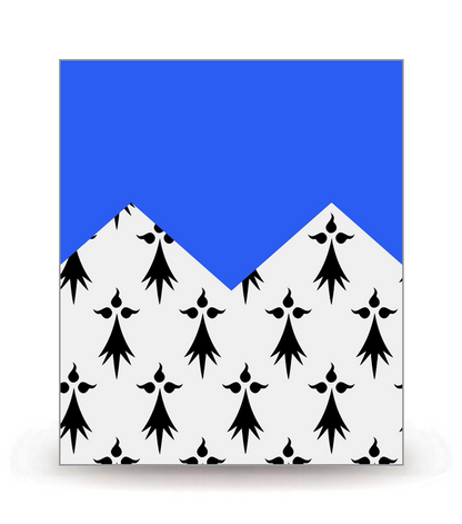 22 Côtes-d’Armor - Drapeau Ajusté - Autocollant plaque immatriculation®