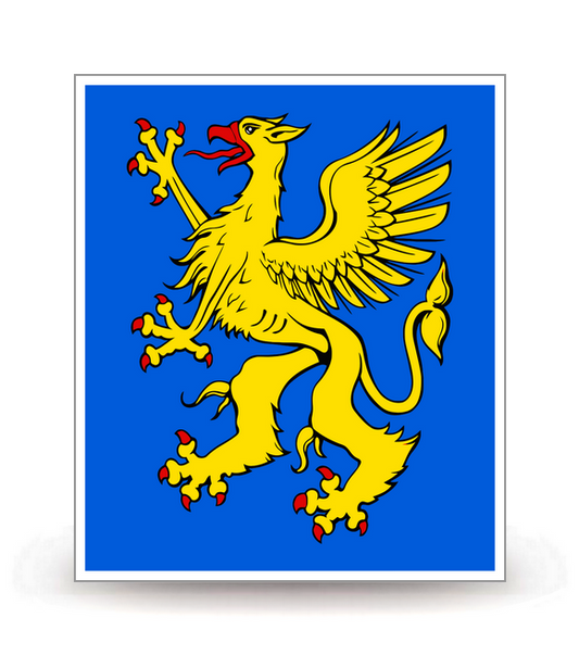 22 Saint-Brieuc - Drapeau Ajusté - Autocollant plaque immatriculation®